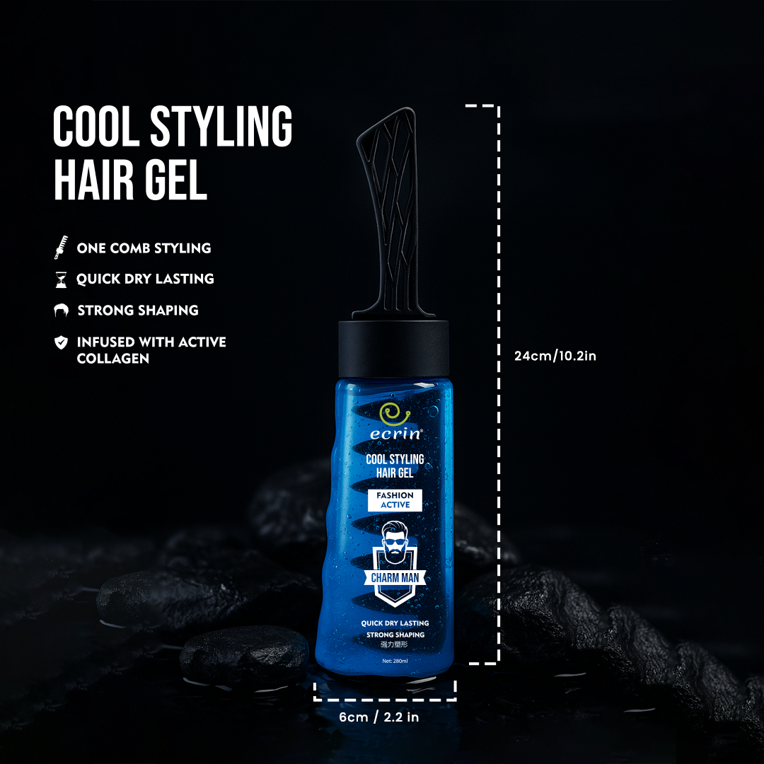 ECRIN COOL STYLING HAIR GEL WITH ACTIVE COLLAGEN-280 ml